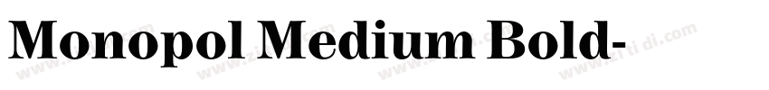 Monopol Medium Bold字体转换